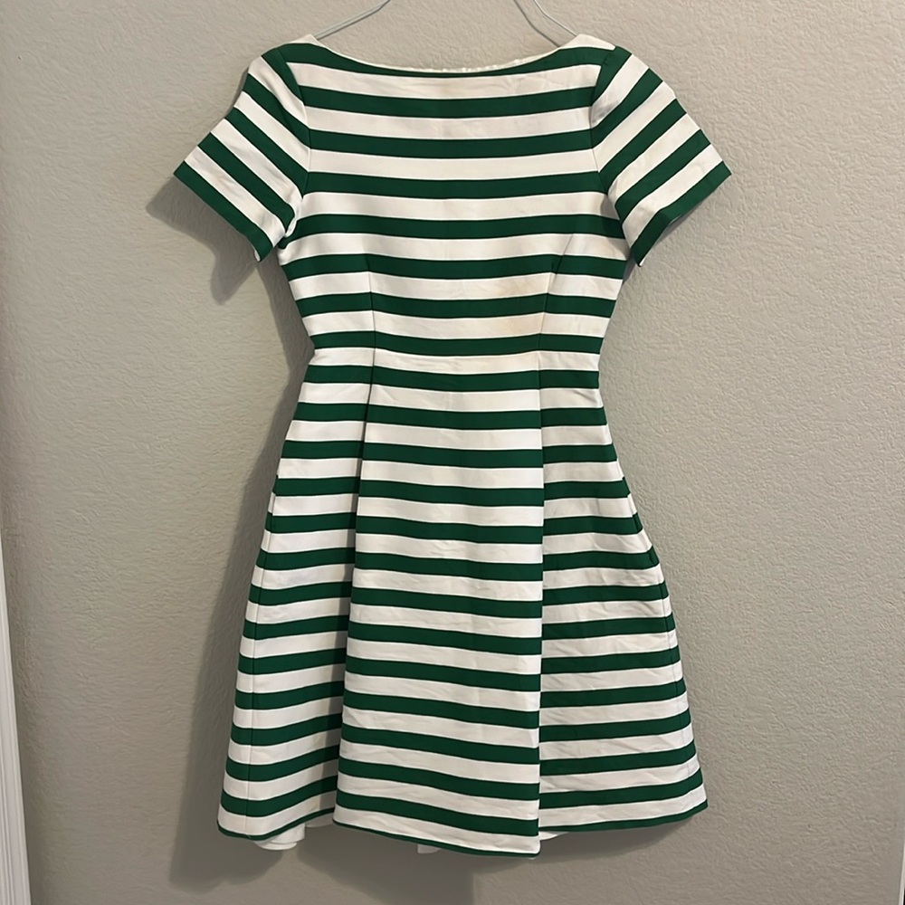 Kate Spade Green & White Dress - Size 0 - Excellent Condition